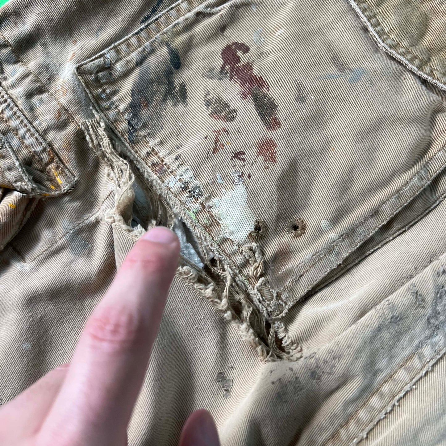 00s Abercrombie & Fitch Double Front Painter's Cargos- 34x32