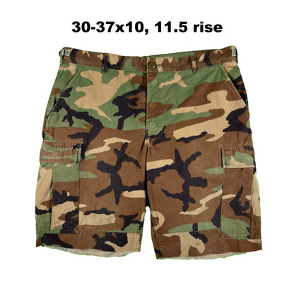 Vintage Chopped Camo Baggy Shorts- SELECT PAIR