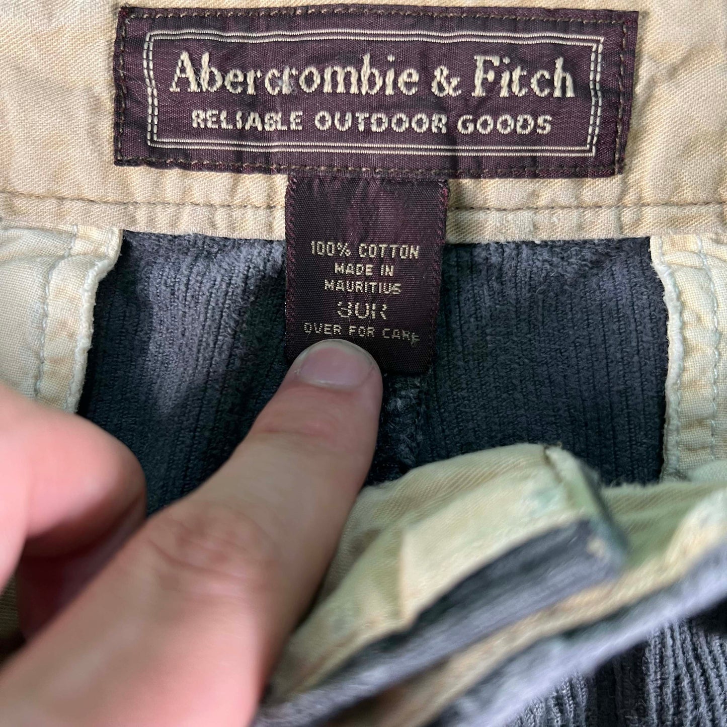 00s Abercrombie & Fitch Double Front Corduroy Pants- 31x29