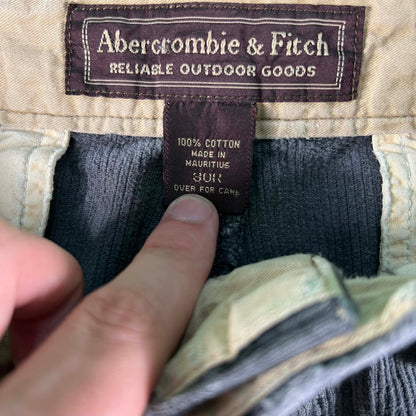 00s Abercrombie & Fitch Double Front Corduroy Pants- 31x29