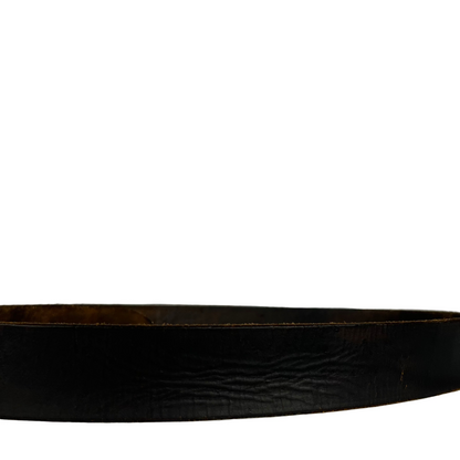 70s Black/Brown Leather Belt- 34"-40"