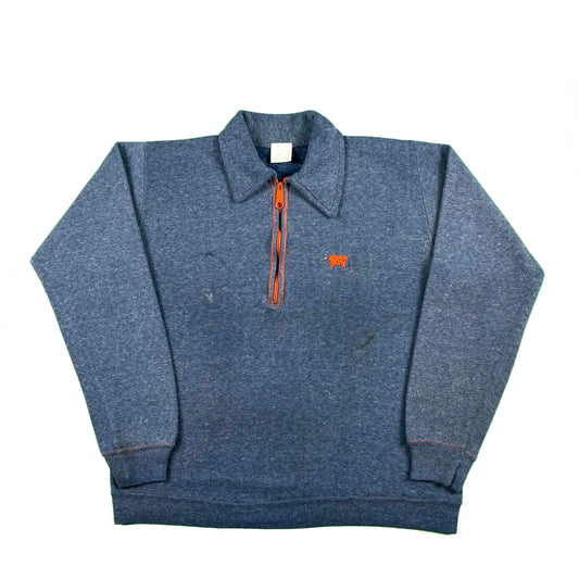 70s/80s Hands Off 1/4 Zip Sweatshirt- S