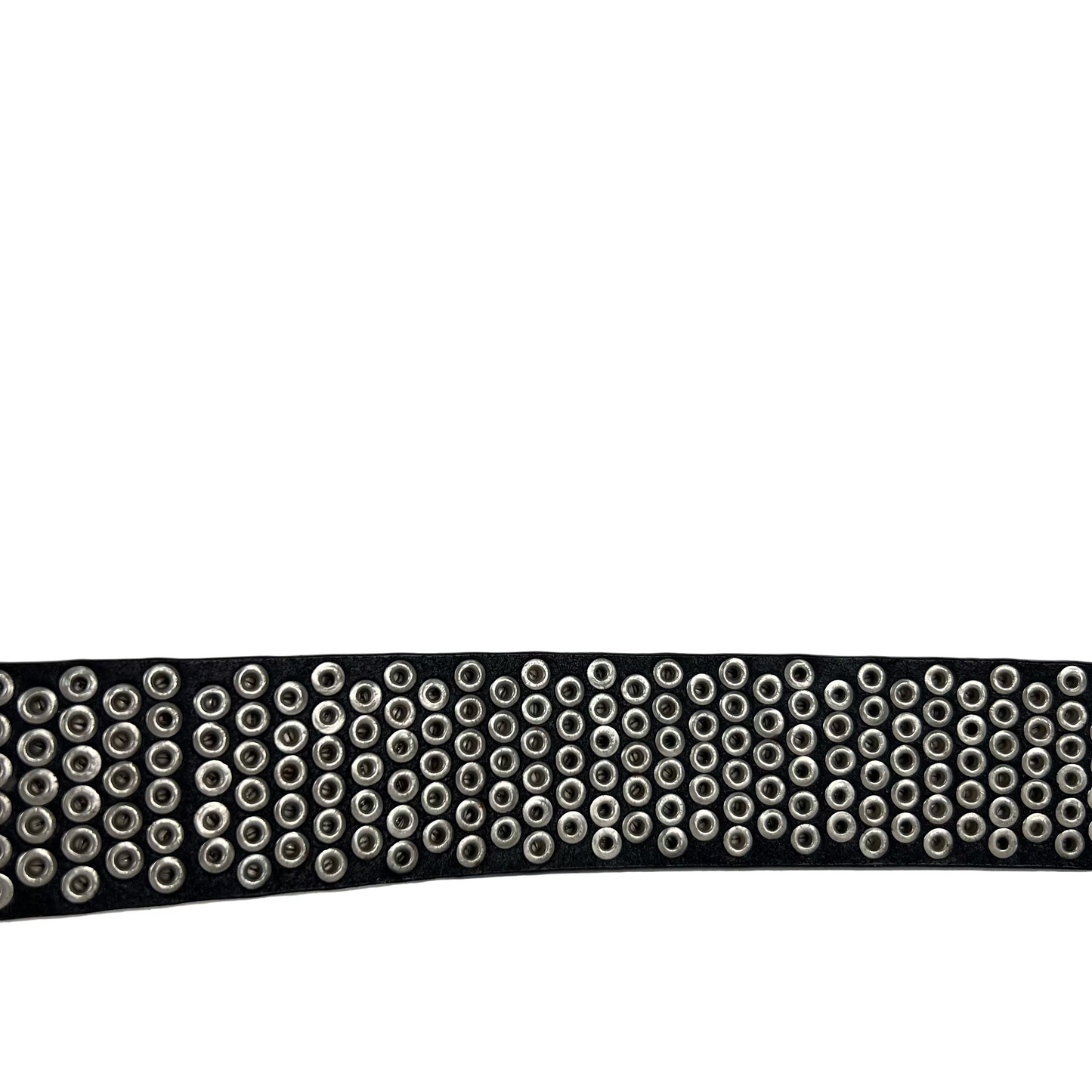 Studded Black Leather Belt- 28"-30"