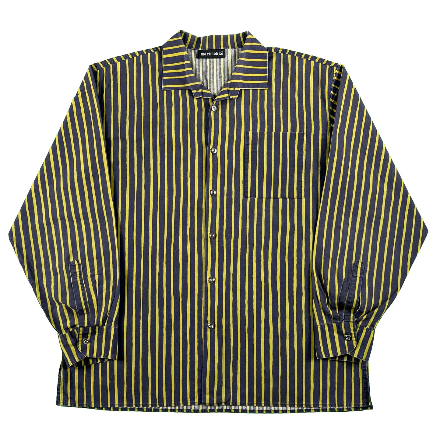 90s Striped marimekko Shirt- XL
