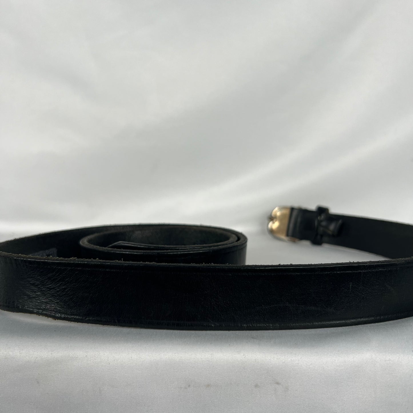 90s L.L. Bean Black Leather Belt- 36"