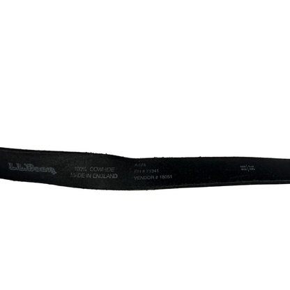 90s L.L. Bean Black Leather Belt- 36"