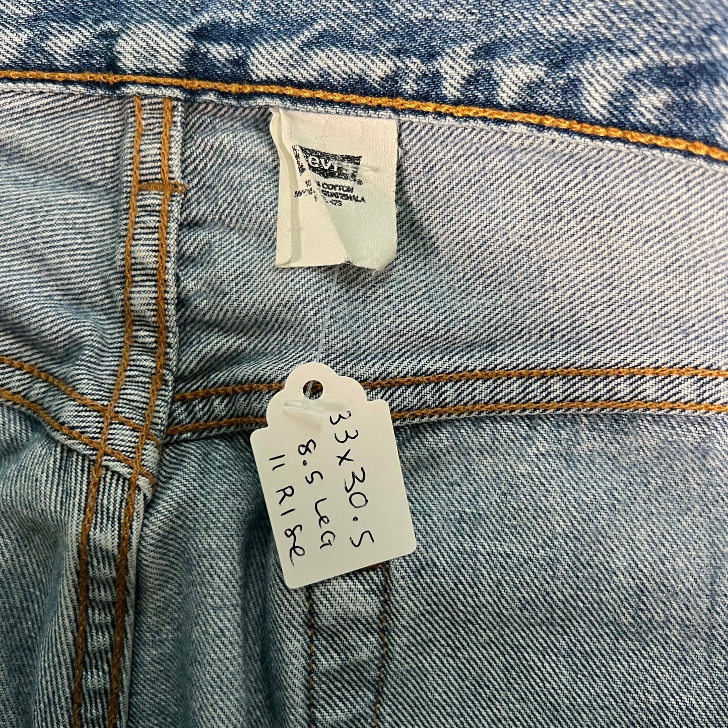 90s Perfectly Worn Levi's 501 Denim- 33x30.5