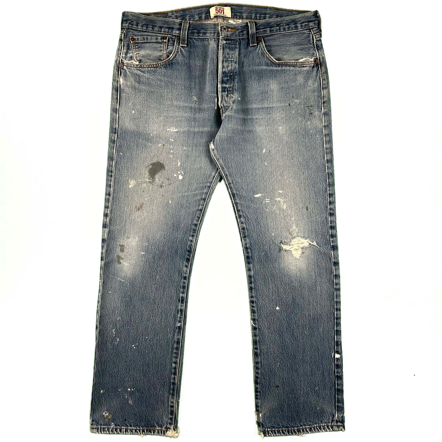 00s Perfectly Worn Painter's Levi's 501 Denim- 37x30