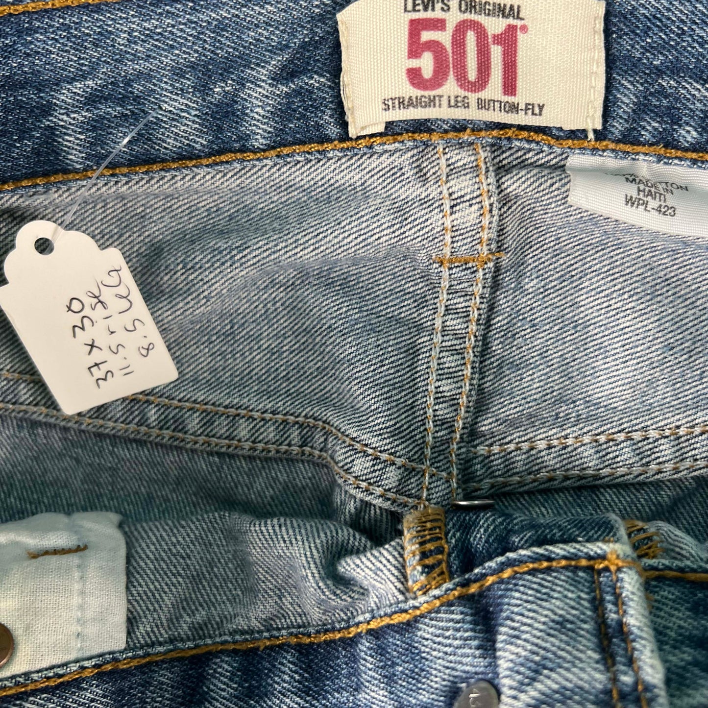 00s Perfectly Worn Painter's Levi's 501 Denim- 37x30