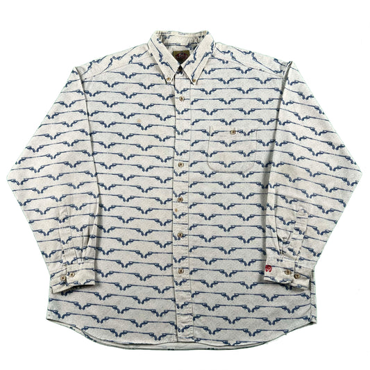 90s/00s Barn Fly Revolver Shirt- L