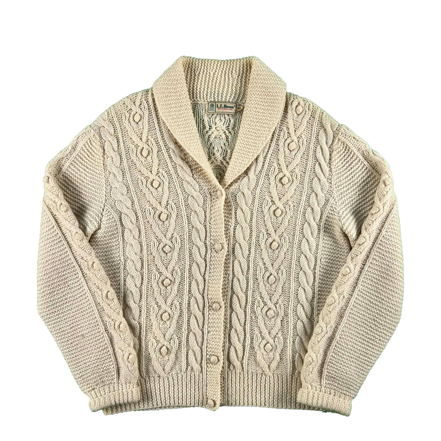 80s L.L. Bean Fisherman's Knit Cardigan- M