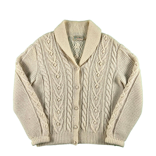 80s L.L. Bean Fisherman's Knit Cardigan- M