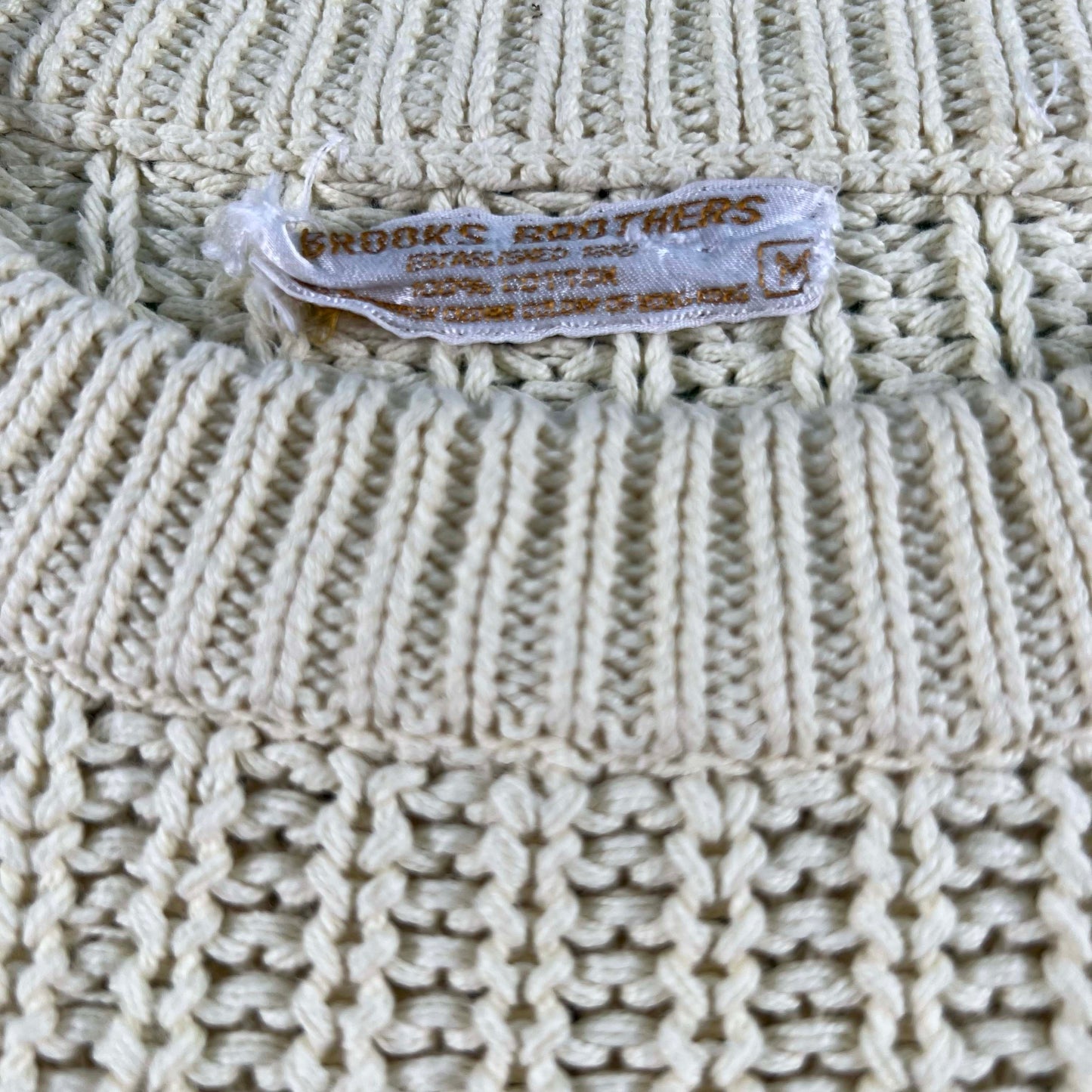 70s Brooks Brothers Cotton Pocket Sweater- M