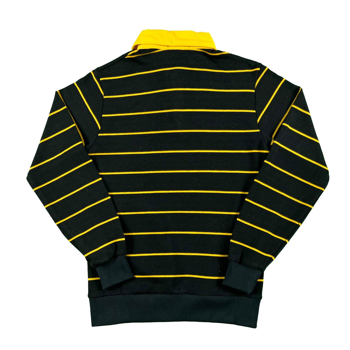 70s Striped Long Sleeve Knit Polo- M