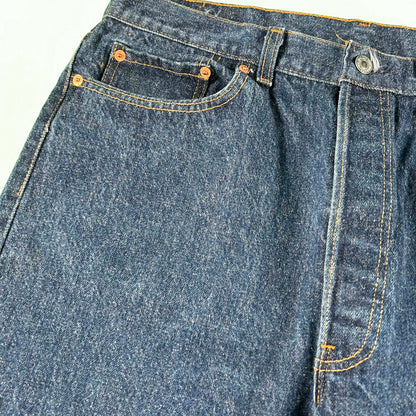 80s Levi's 501 Dark Wash Denim- 35x27