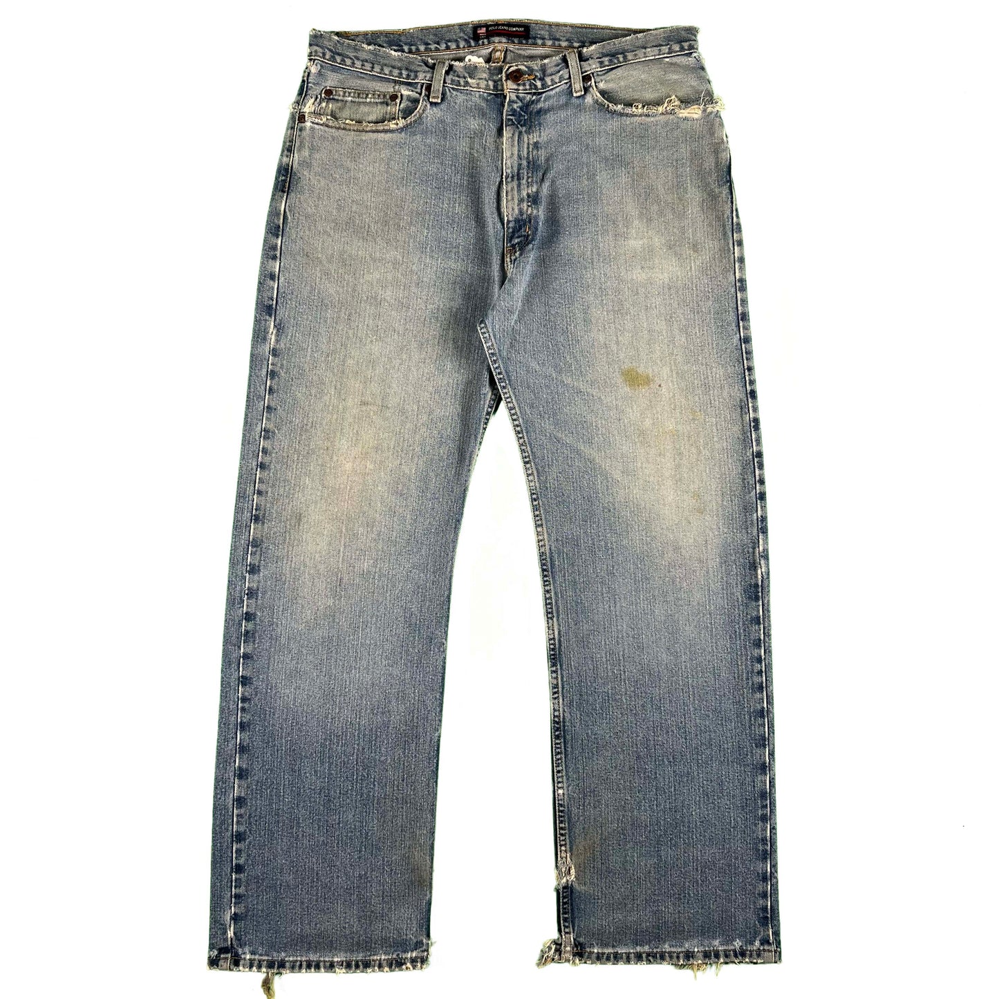 00s Polo Jeans Co Ralph Lauren Baggy Heel Bite Denim- 35x32