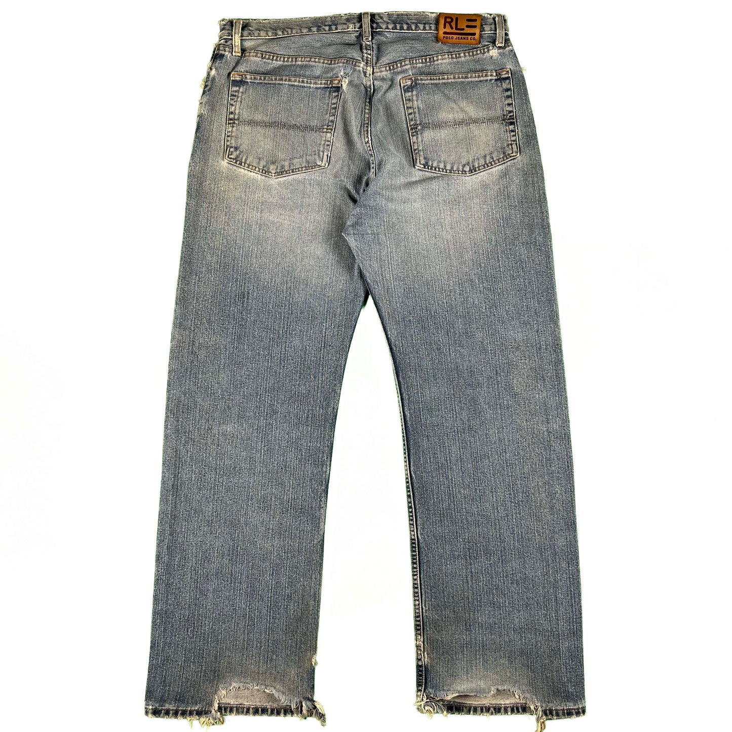 00s Polo Jeans Co Ralph Lauren Baggy Heel Bite Denim- 35x32