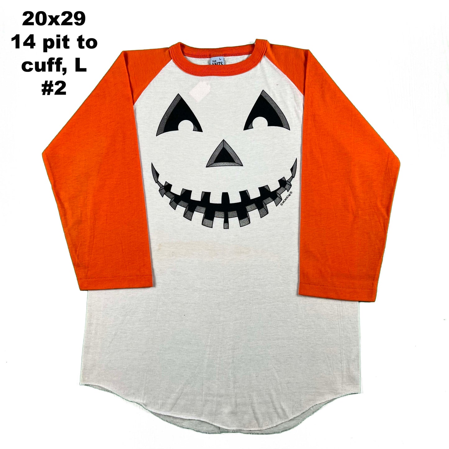 70s Raglan Cut Jack O'Lantern Tees- SELECT TEE