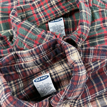 90s Old Navy 100% Cotton Flannels- SELECT SHIRT