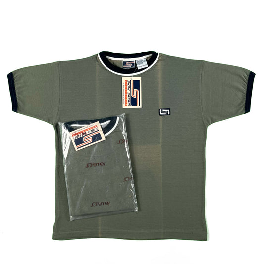 90s JcPenney 'Shah Safari' Ringer Tees- M