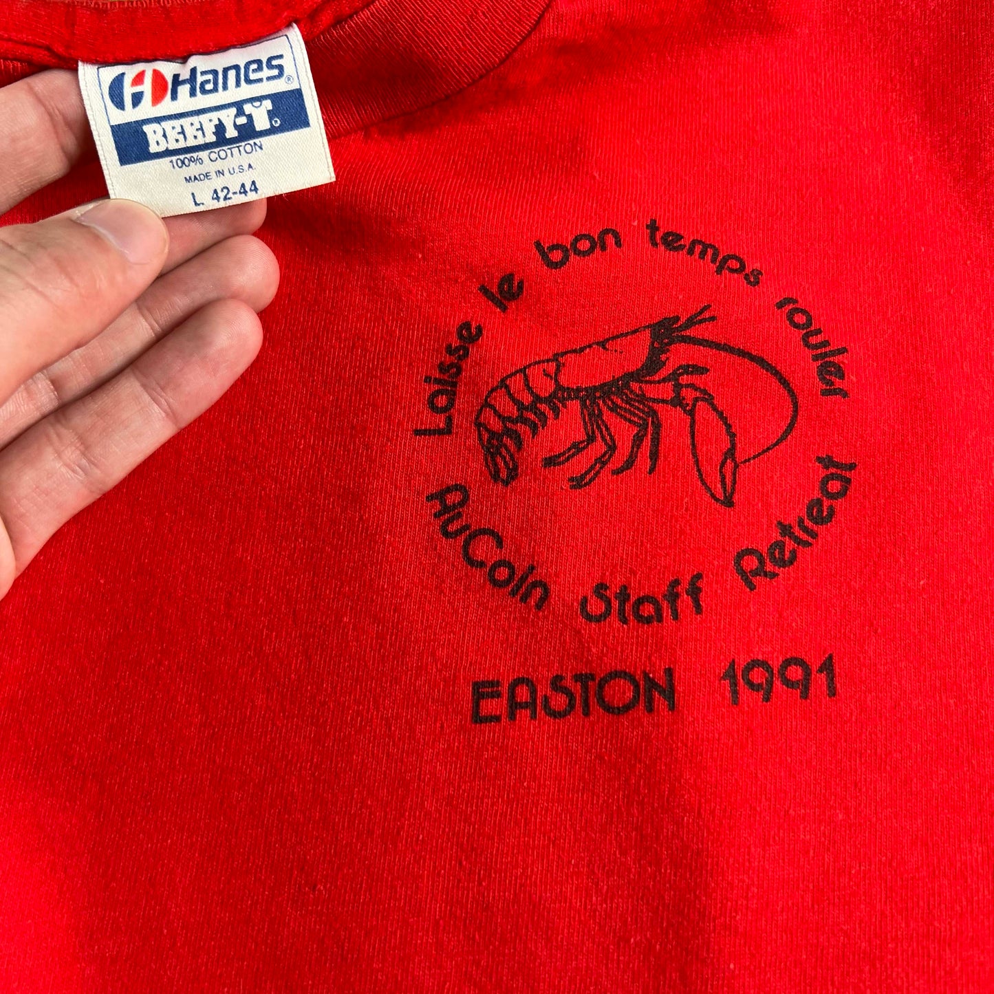 1991 Easton Louisiana Crawdad Retreat Tees- SELECT TEE