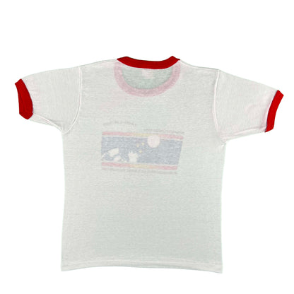 80s BSA Morman Scout Encampment Ringer Tee- S