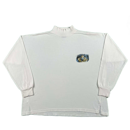 90s 'Nick Loves His Grandma' Photoprint Mock Neck Long Sleeve- XL