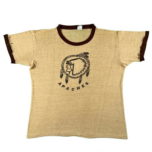 70s Paper Thin Apaches Ringer Tee- M