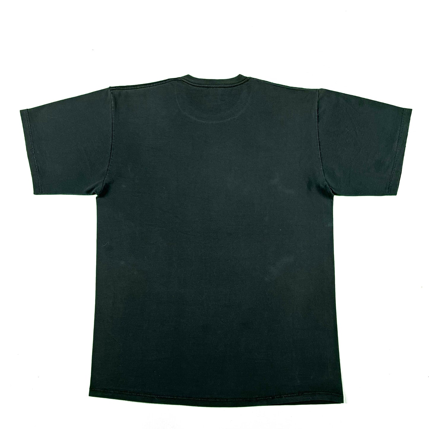 90s Faded Black Newspaper Guild Tee- L
