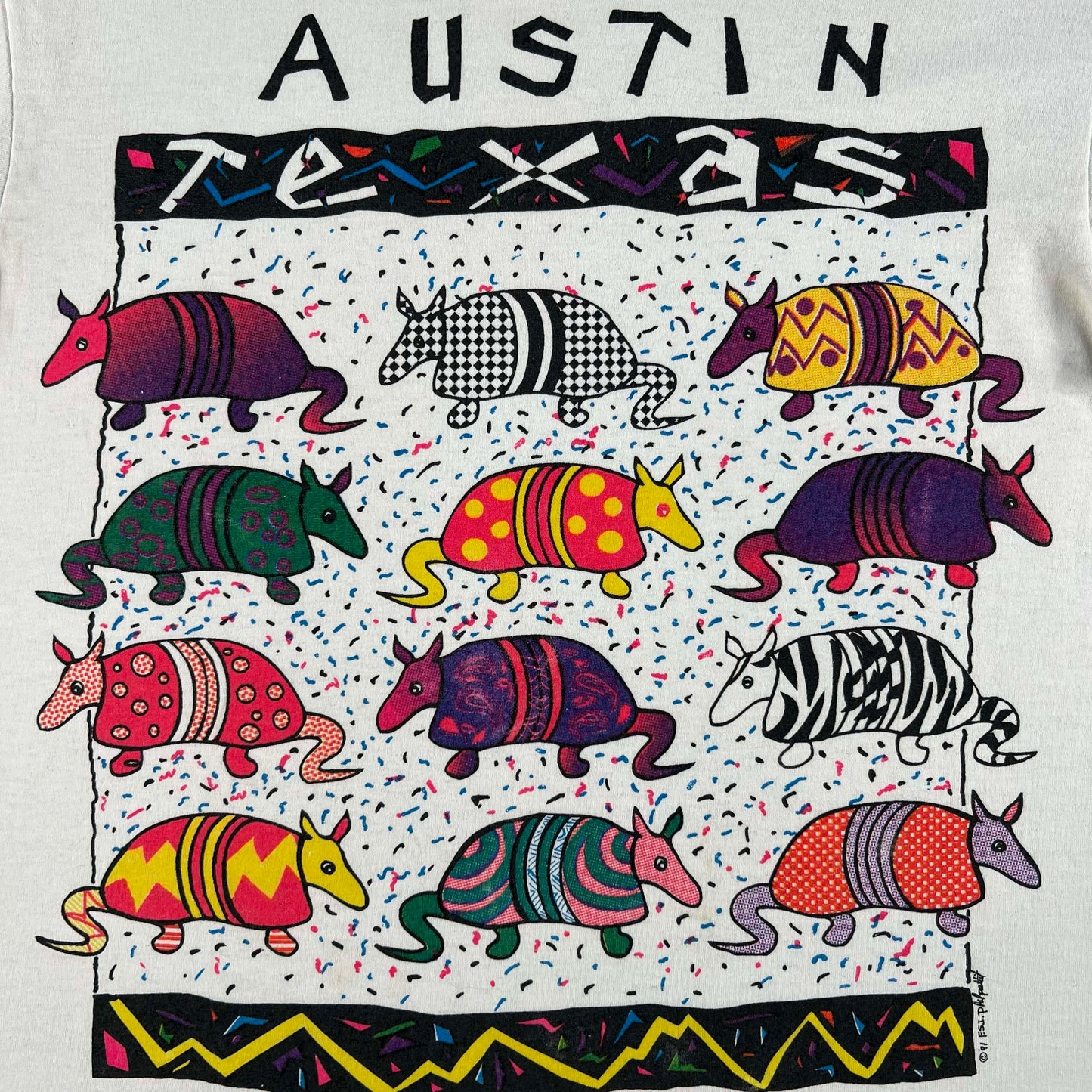 90s Austin Texas Armadillos Tee- M