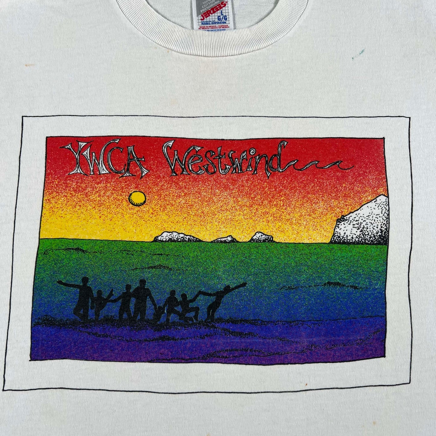 90s Rainbow Westwind YWCA Tee- L