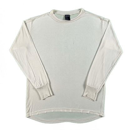 80s Lands' End Silk Long Sleeve Tee- L