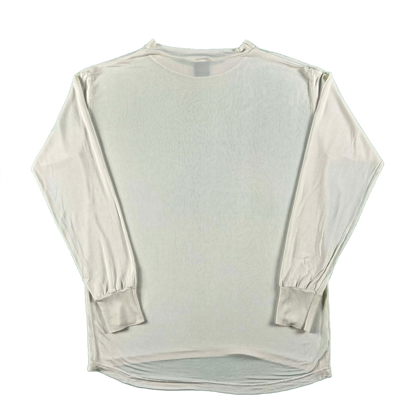 80s Lands' End Silk Long Sleeve Tee- L