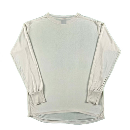 80s Lands' End Silk Long Sleeve Tee- L