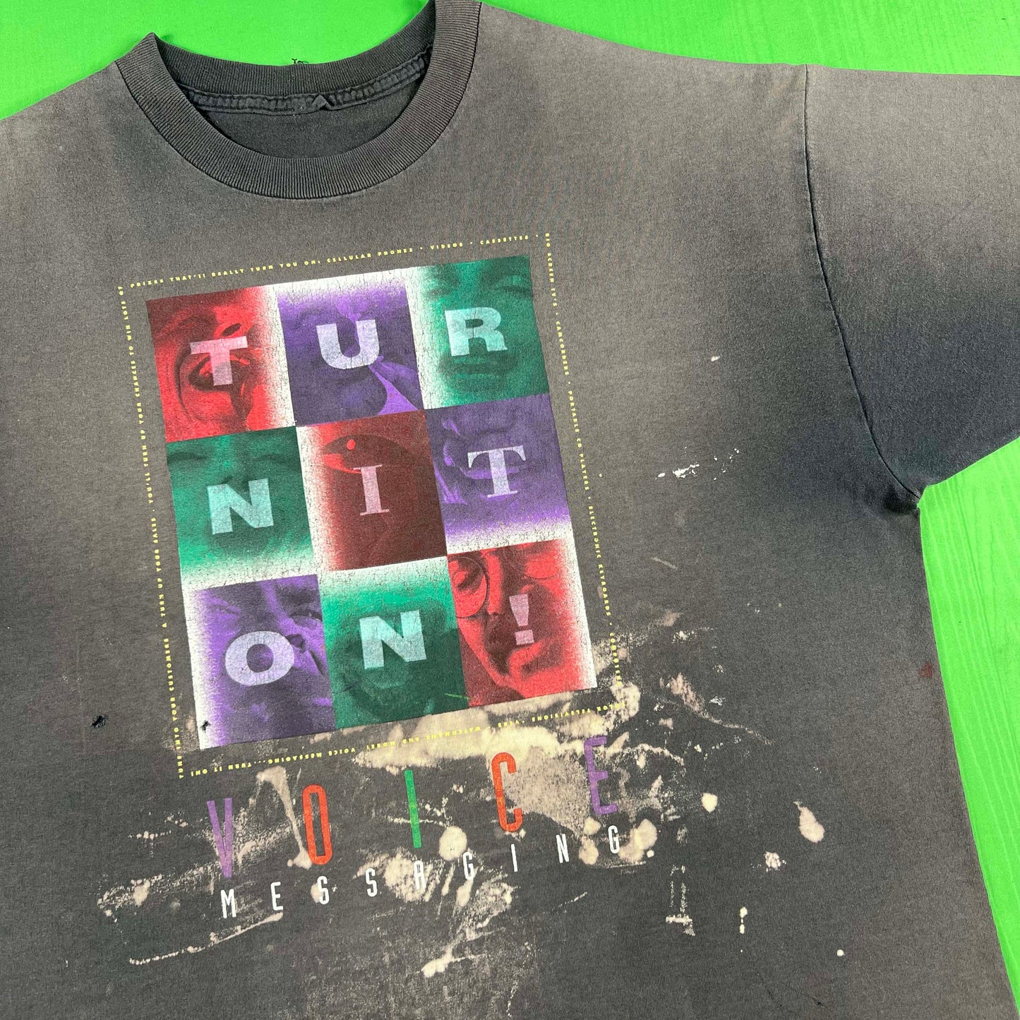 90s Perfectly Sun Faded Voice Messaging Tee- XL