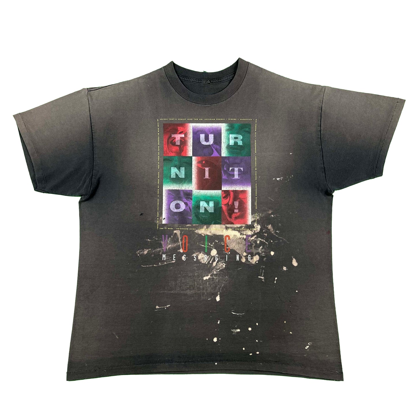 90s Perfectly Sun Faded Voice Messaging Tee- XL