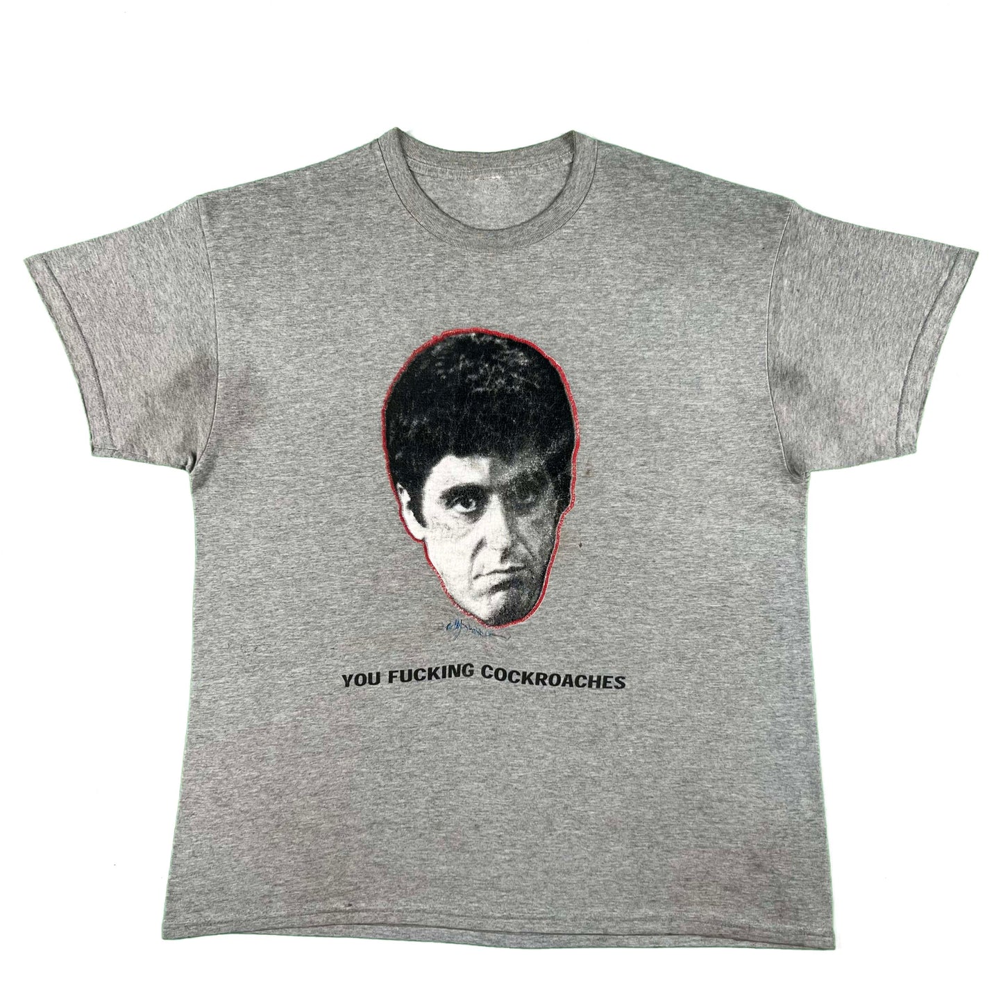 00s 'You Fucking Cockroaches' Scarface Tee- XL