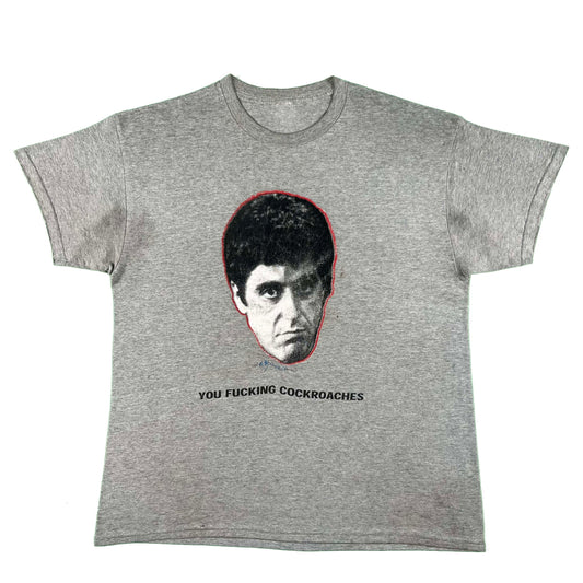 00s 'You Fucking Cockroaches' Scarface Tee- XL