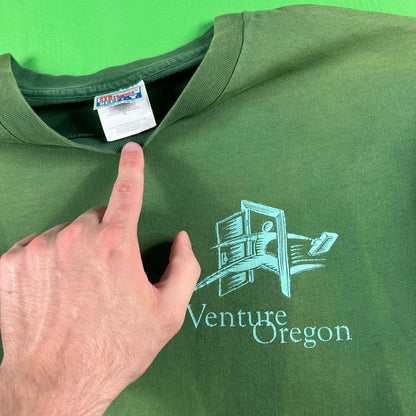 90s Sun Faded Venture Capital Long Sleeve Tee- XL