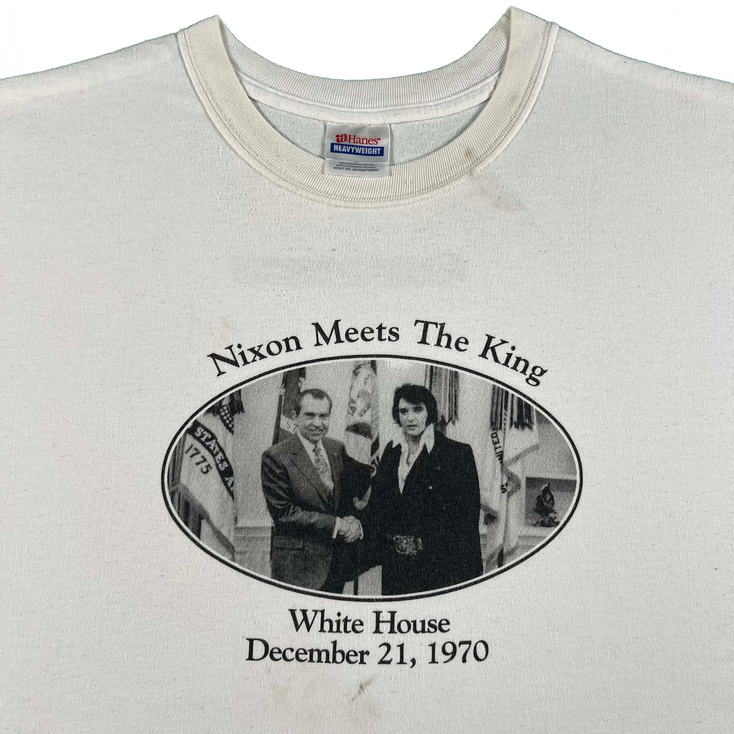 00s Nixon Meets the King NewsMax Tee- XXL