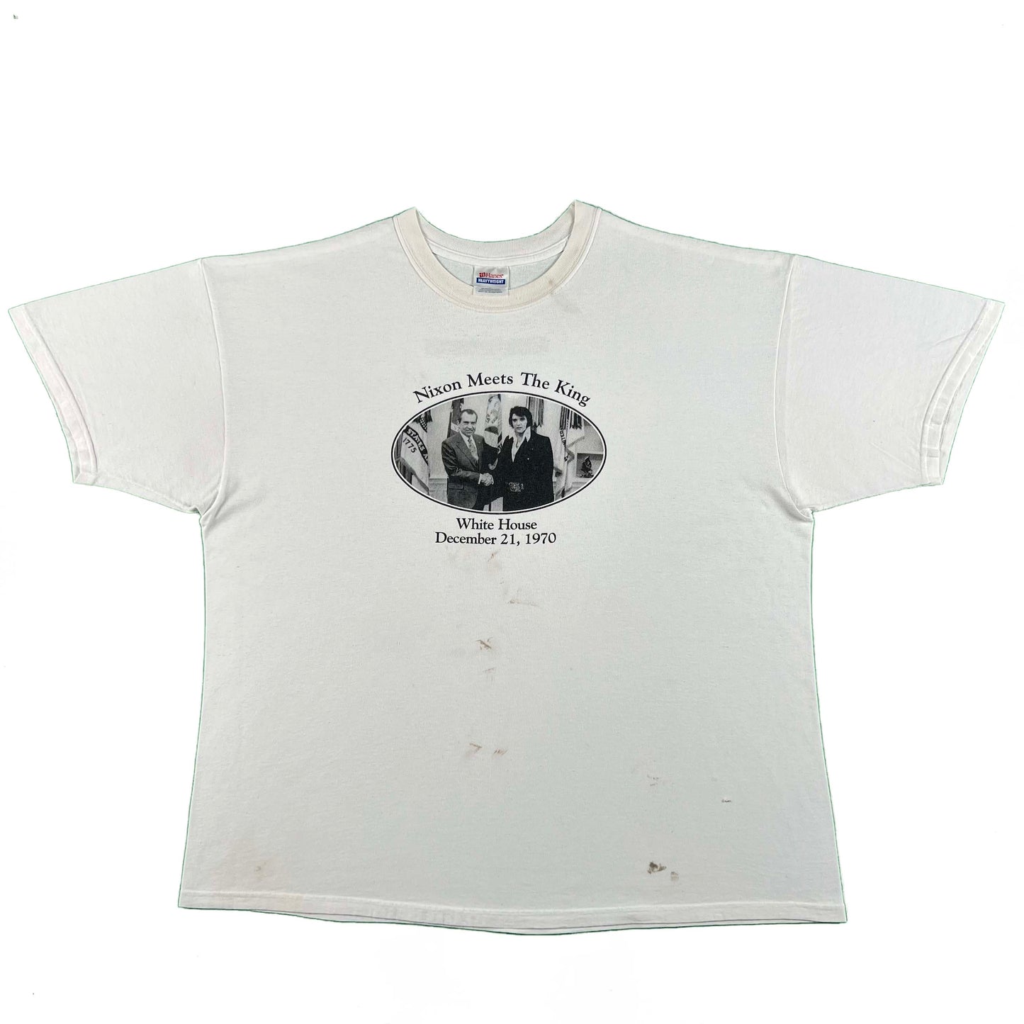 00s Nixon Meets the King NewsMax Tee- XXL