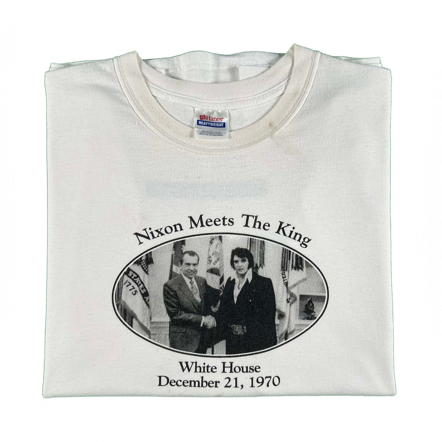 00s Nixon Meets the King NewsMax Tee- XXL