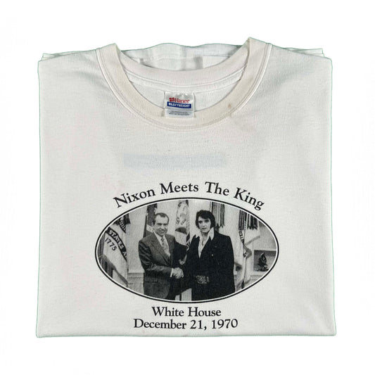 00s Nixon Meets the King NewsMax Tee- XXL