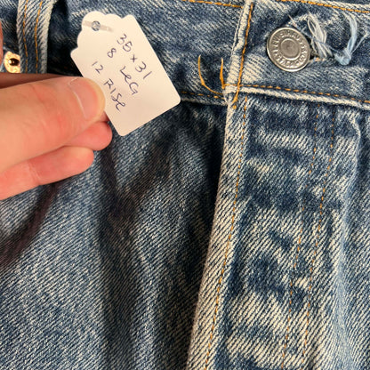 90s Perfectly Worn Levi's 501 Denim- 35x31