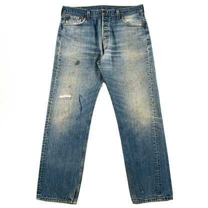 90s Perfectly Worn Levi's 501 Denim- 35x31