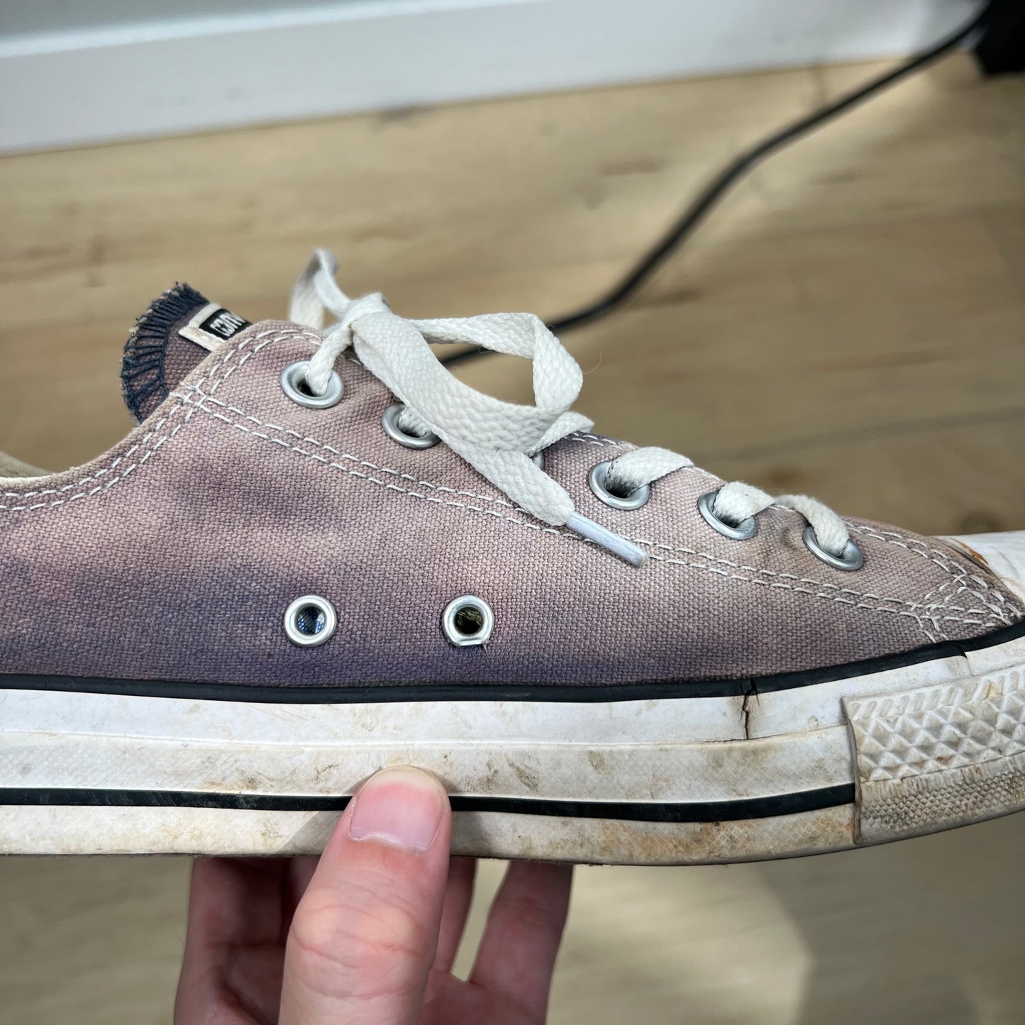 Sun Faded Navy Blue/Grey Converse- M's 8, W's 9.5