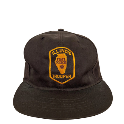 70s Illinois Statie Sun Faded Brown Trucker Hat