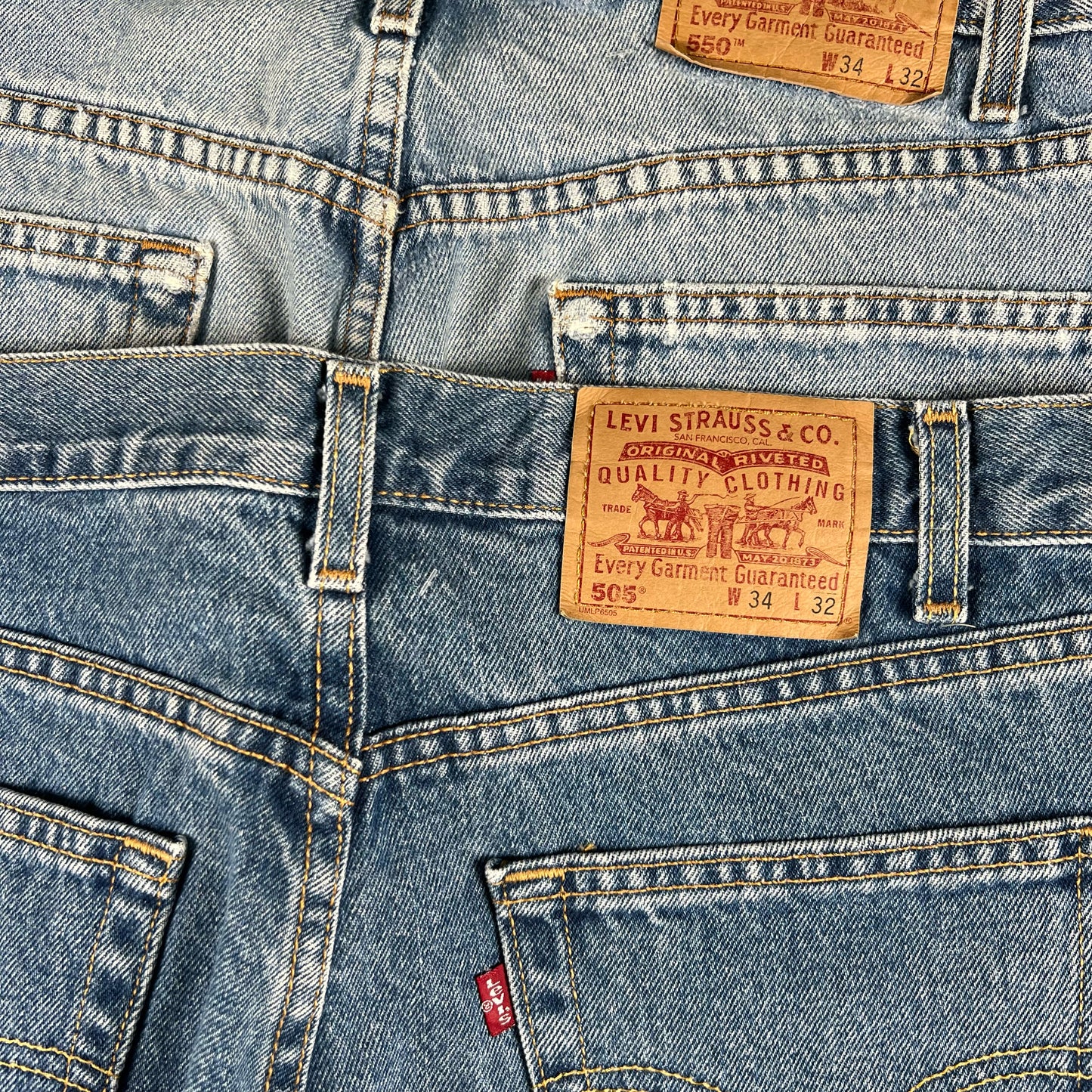 90s Levi's 505/550 2 Pack-(33x31.5,33x31)