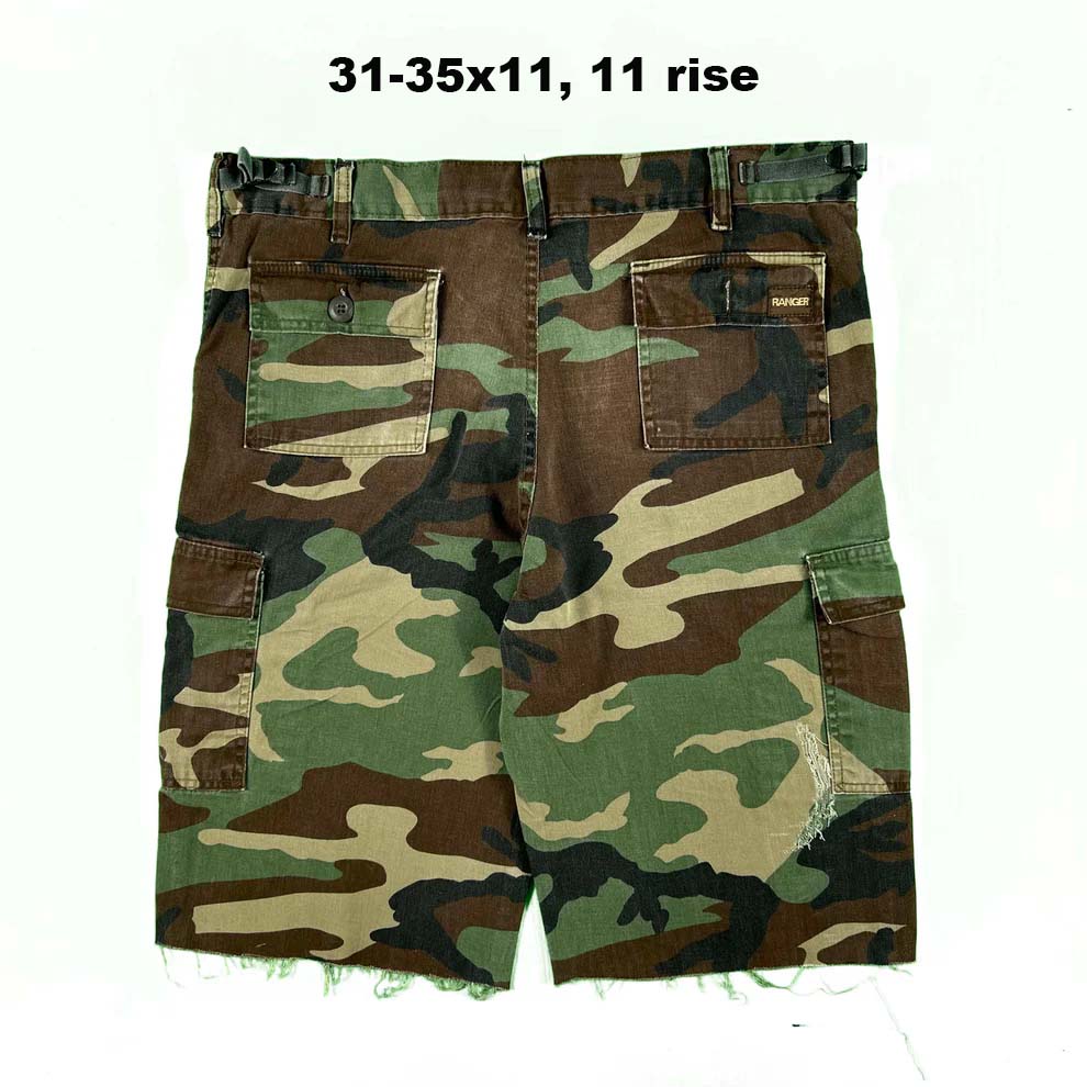 90s/00s Ranger Camo Cut Off Cargo Capri Shorts- SELECT PAIR