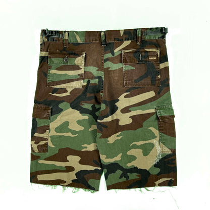 90s Ranger Camo Cut Off Cargo Shorts- 31"-35"x11